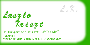 laszlo kriszt business card